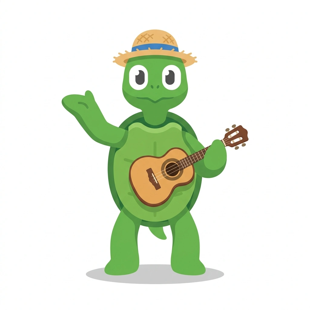 Tuga the Turtle, the guide who teaches the Cape Verde: Life on the Ten Islands course