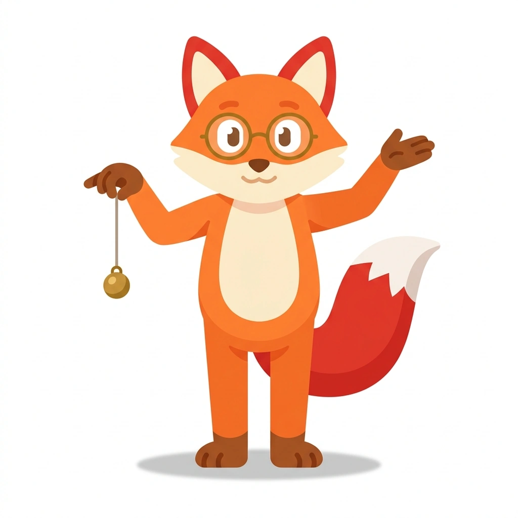 Faraday the Fox, the guide who teaches the Thinking in Physics course