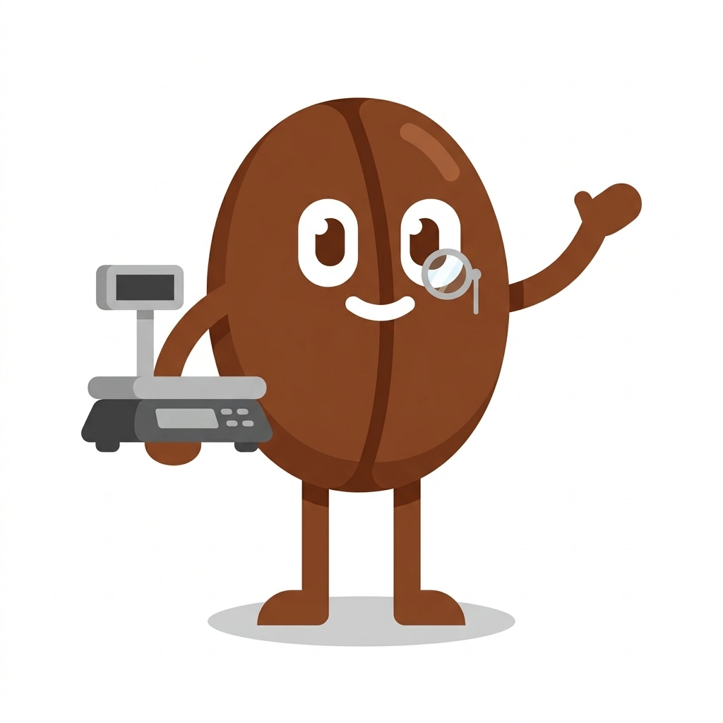 Barney the Bean, the guide who teaches the Precision Coffee Brewing course