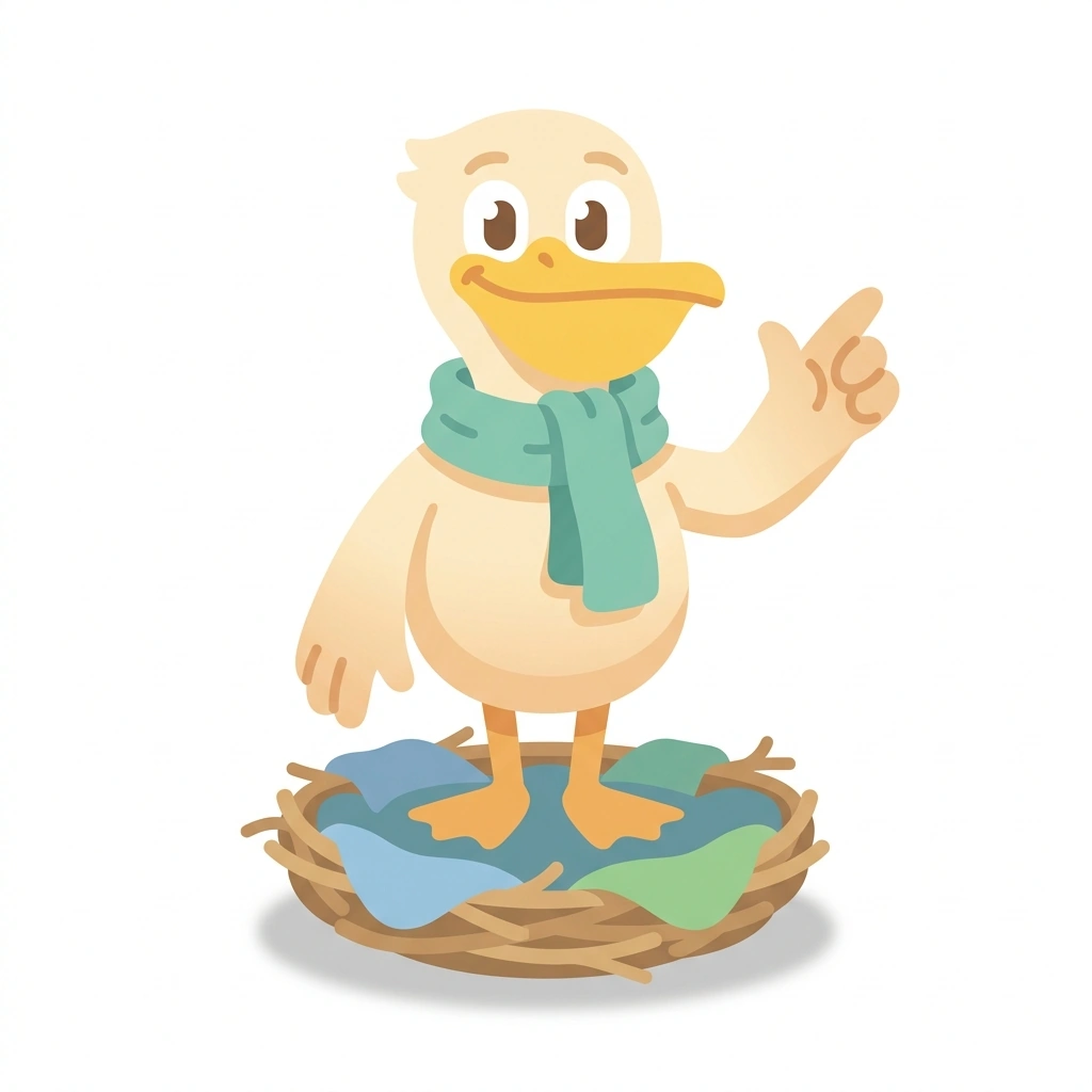 Penny the Pelican, the guide who teaches the Understanding Pregnancy course