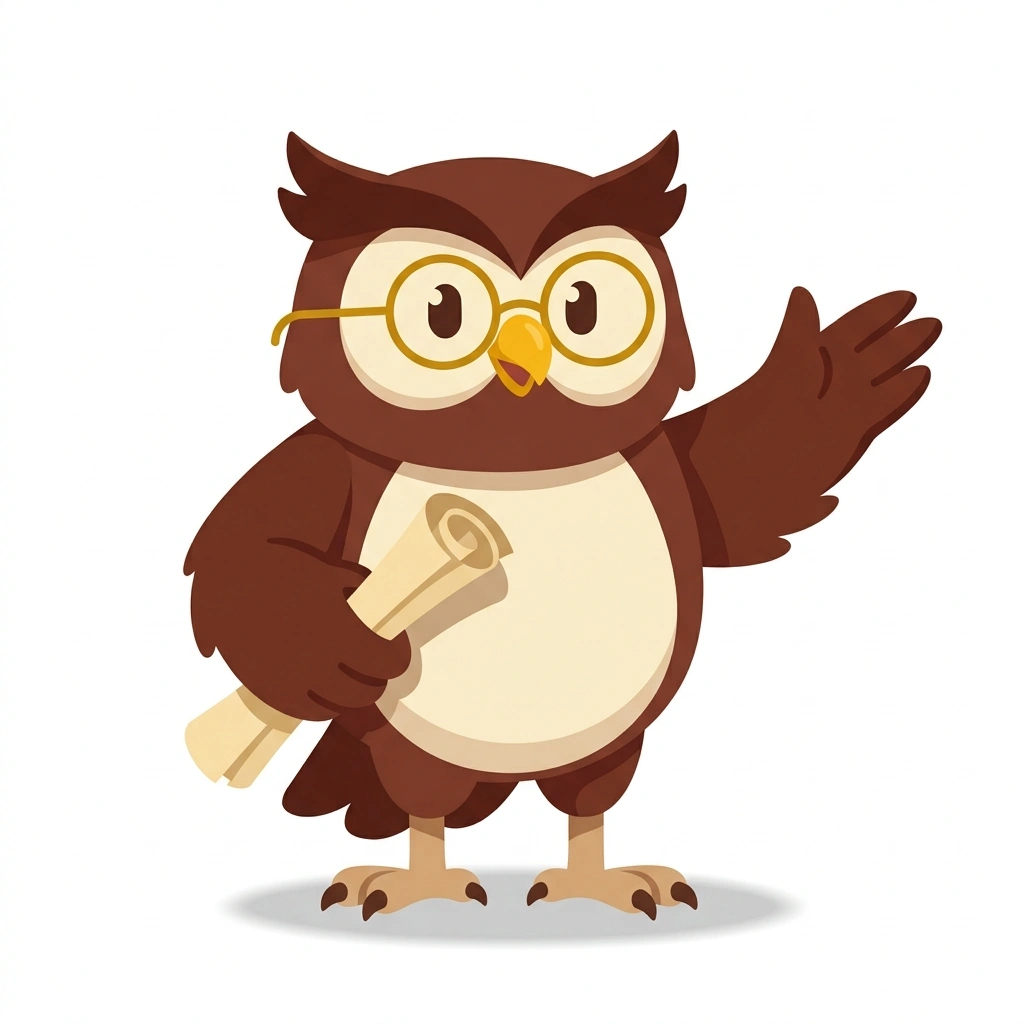 Otto the Owl, the guide who teaches the The Making of Western Europe course