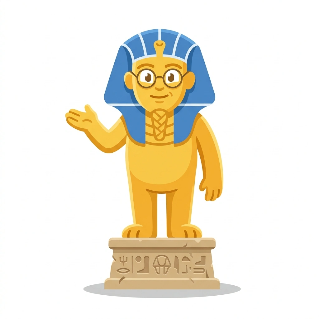 Sora the Sphinx, the guide who teaches the Comparative World Mythology course