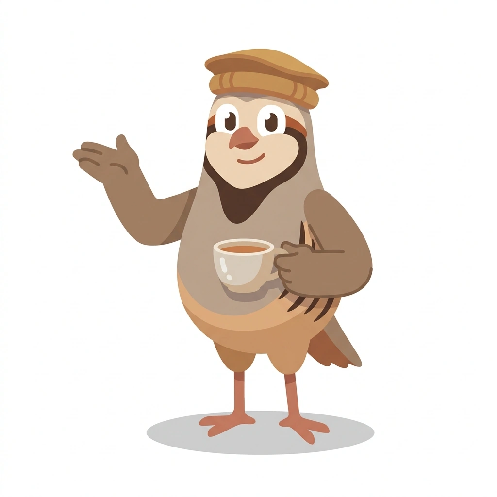Pacha the Partridge, the guide who teaches the Everyday Pashto course