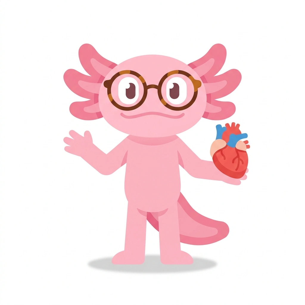 Artie the Axolotl, the guide who teaches the Clinical and Surgical Anatomy course