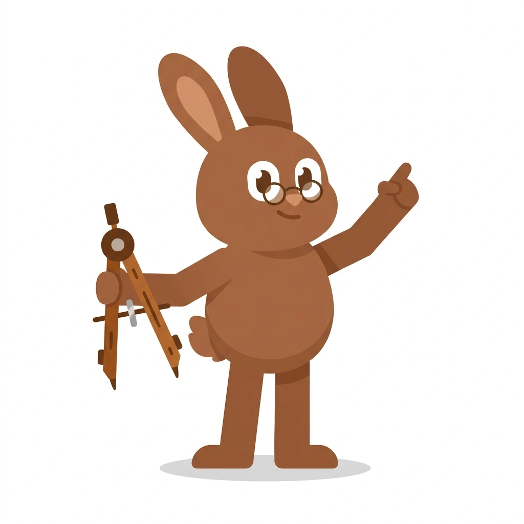 Radix the Rabbit, the guide who teaches the The Rational-Irrational Divide course
