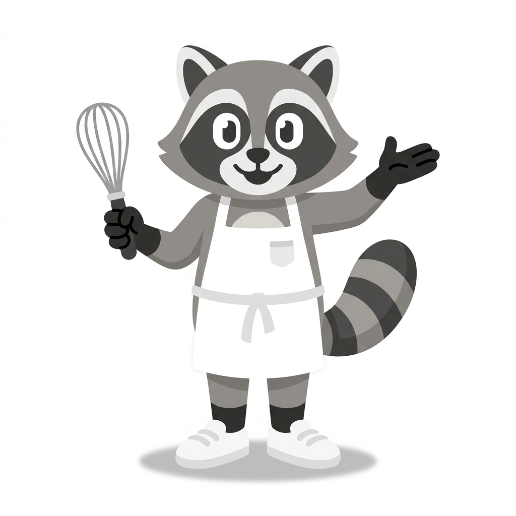 Roscoe the Raccoon, the guide who teaches the Ranch Dressing Codex course
