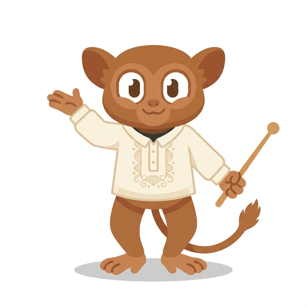 Tarsier Tito, the guide who teaches the Tagalog Particles and Prefixes course