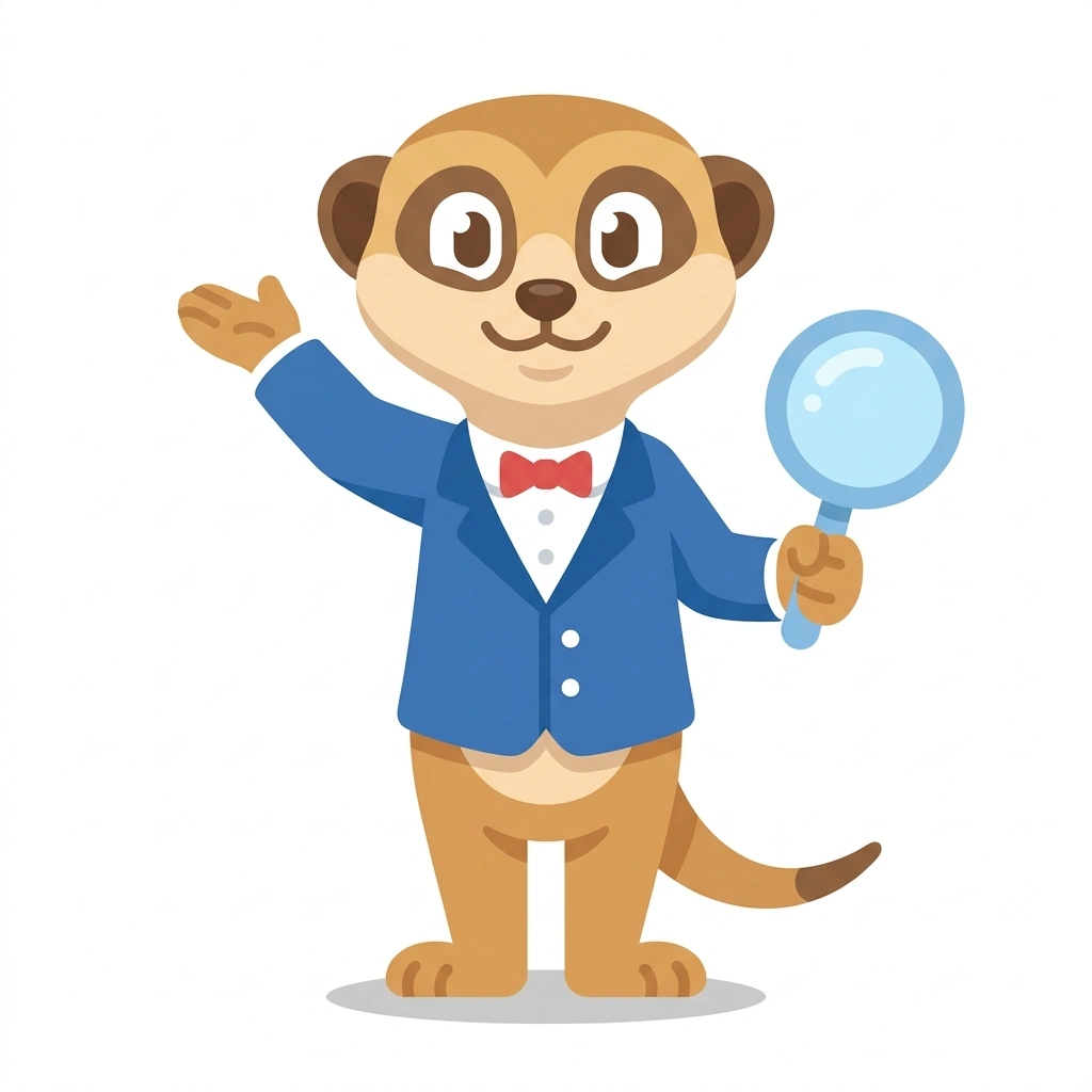 Milo the Meerkat, the guide who teaches the Digital Marketing from Click to Customer course