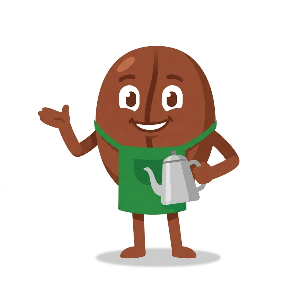 Bean-Bean the Barista, the guide who teaches the How Coffee Gets Its Flavor course