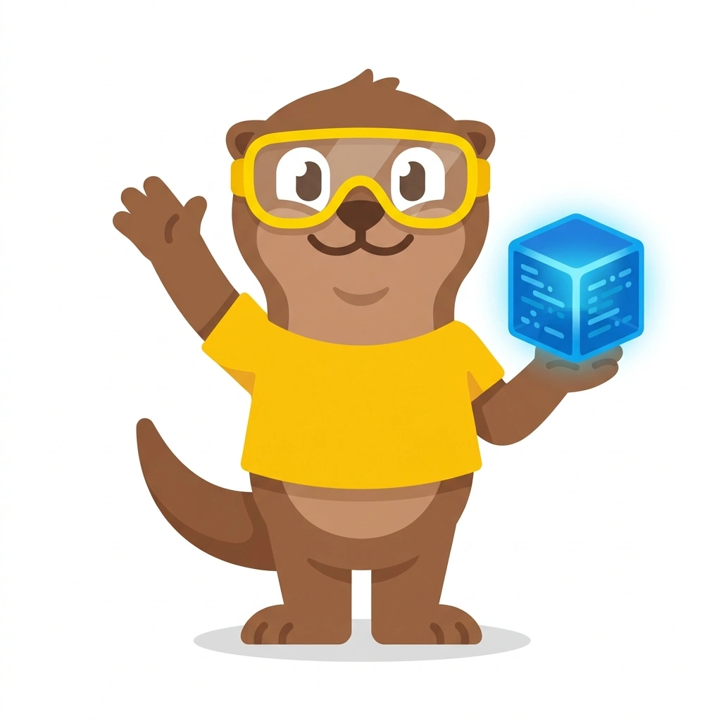 Otto the Otter, the guide who teaches the Data Infrastructure for Machine Learning course