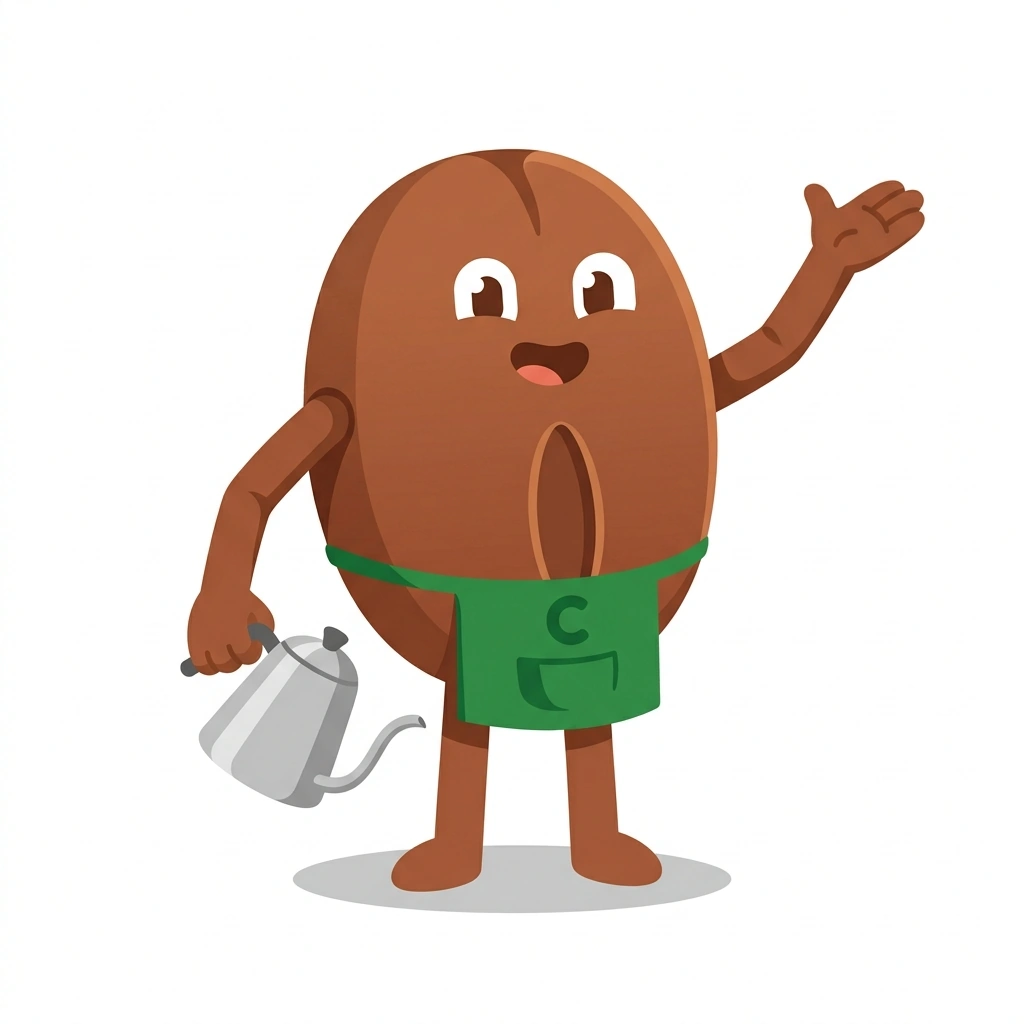 Bennie the Bean, the guide who teaches the The Science of Better Coffee course