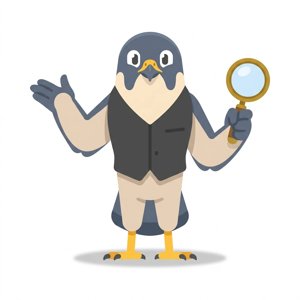 Felix the Falcon, the guide who teaches the Applied Equity Valuation and Financial Modeling course