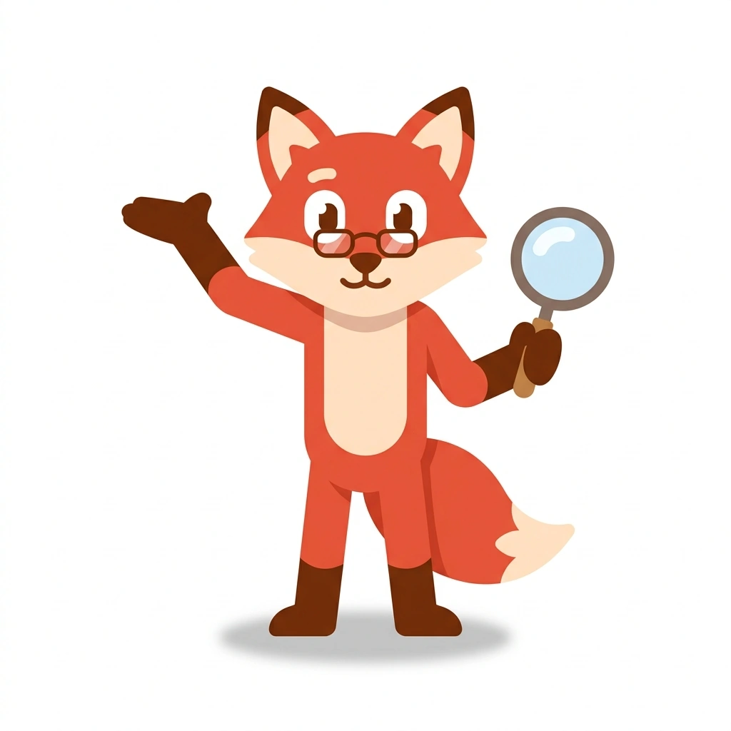 Phil the Phox, the guide who teaches the Thinking Clearly: Tools from Philosophy course