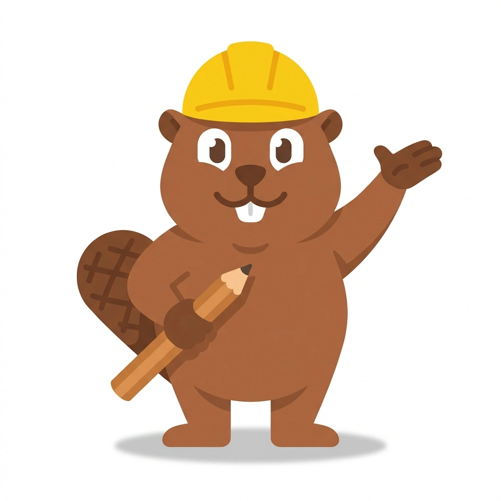 Barnaby Beaver, the guide who teaches the Reading the Tape Measure course