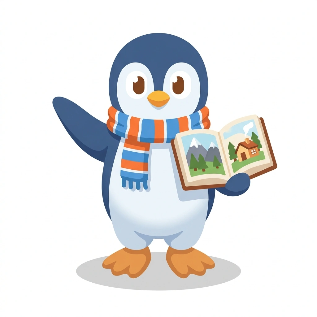 Pip the Penguin, the guide who teaches the Affective Empathy: How We Share Emotions course