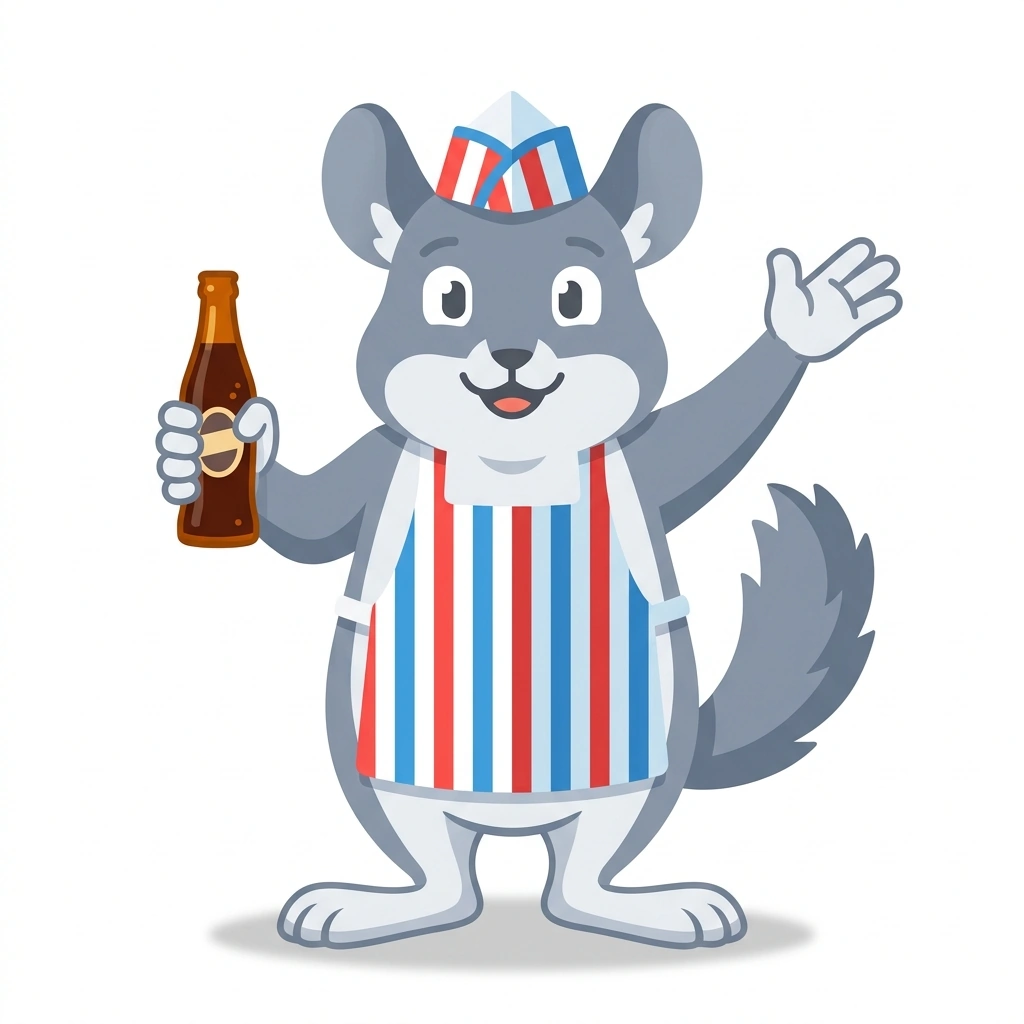 Champi the Chinchilla, the guide who teaches the Cola Champagne: Culture and Chemistry course