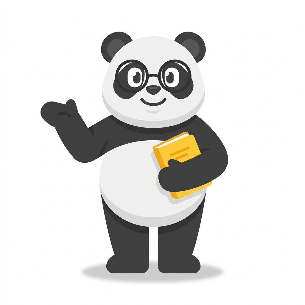 Pancho el Panda, the guide who teaches the Cómo piensa y siente la mente course