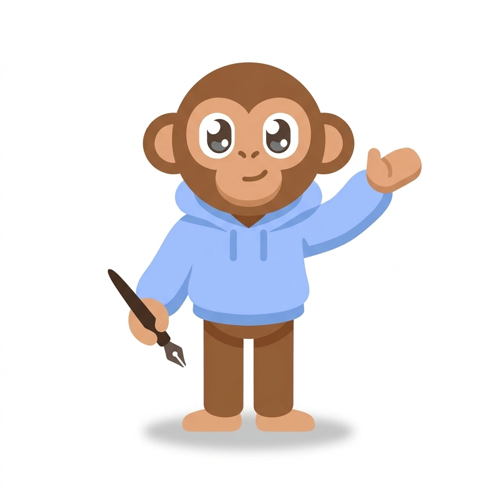 Mimi the Manga Monkey, the guide who teaches the How to Read Manga course