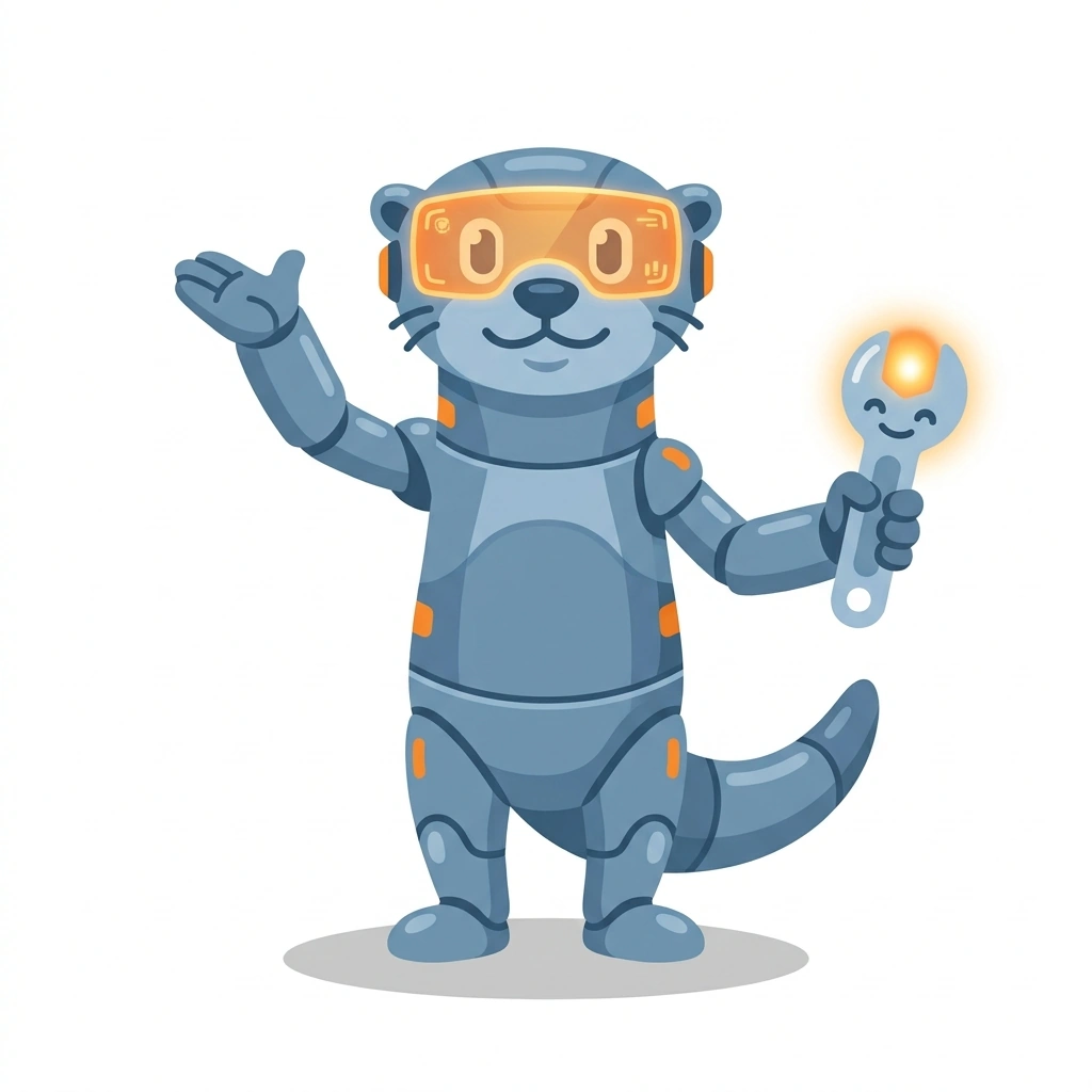 Otto the Otter, the guide who teaches the Autonomous Desktop Agents with Ollama course