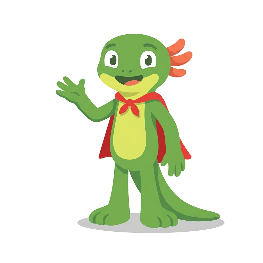 Newton the Newt, the guide who teaches the The Physics of Everyday Motion course