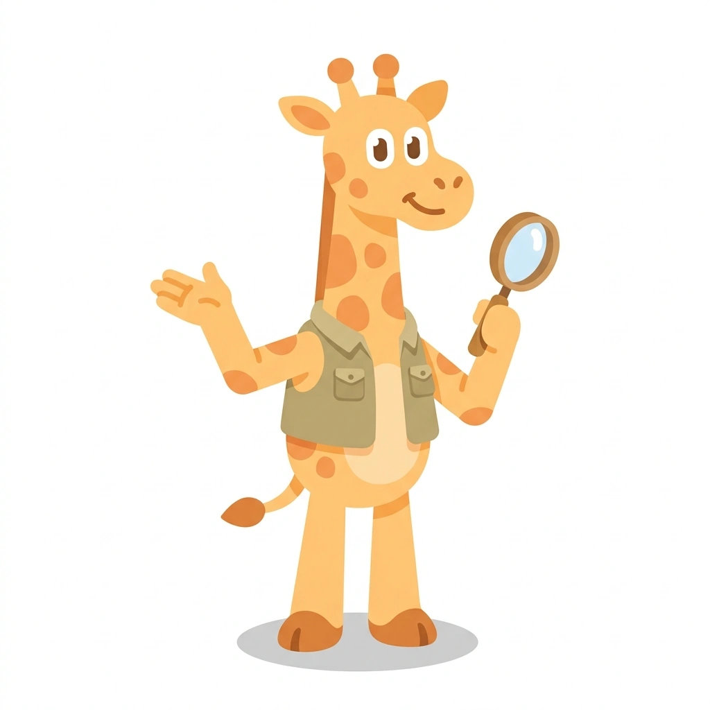Geo the Giraffe, the guide who teaches the Geography in the Real World course