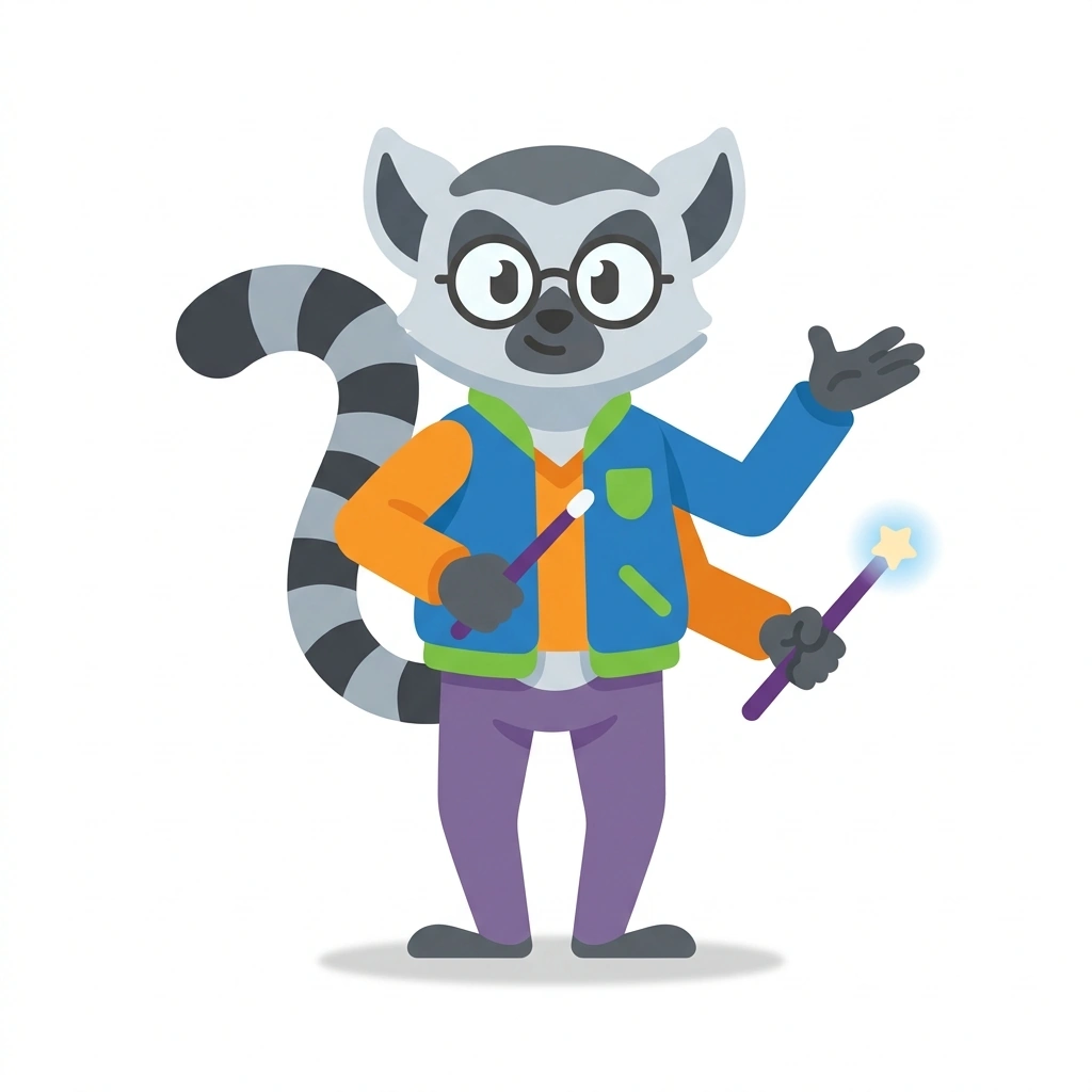 Loki the Lemur, the guide who teaches the Building Websites with Lovable course