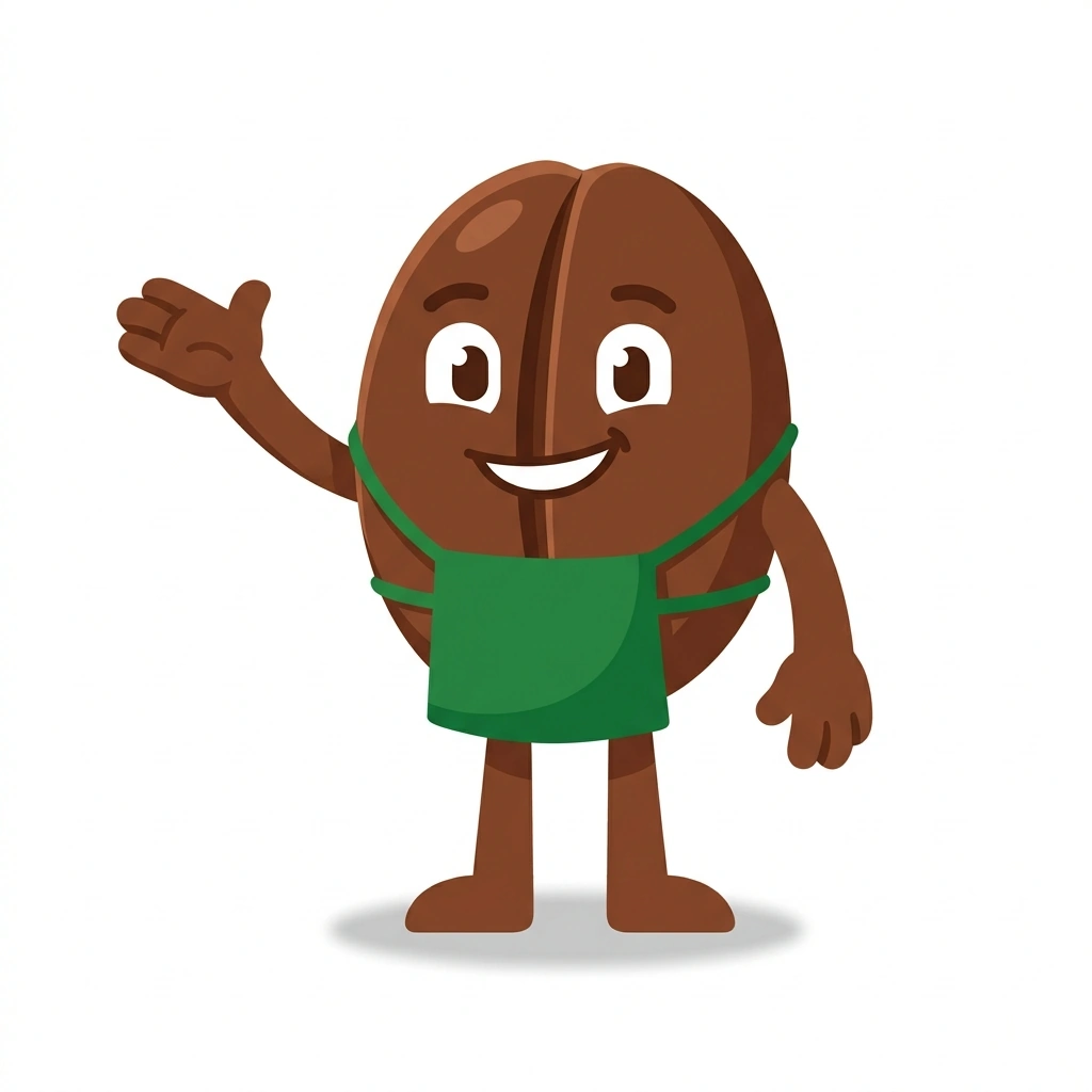 Bennie the Bean, the guide who teaches the The Perfect Morning Cup course