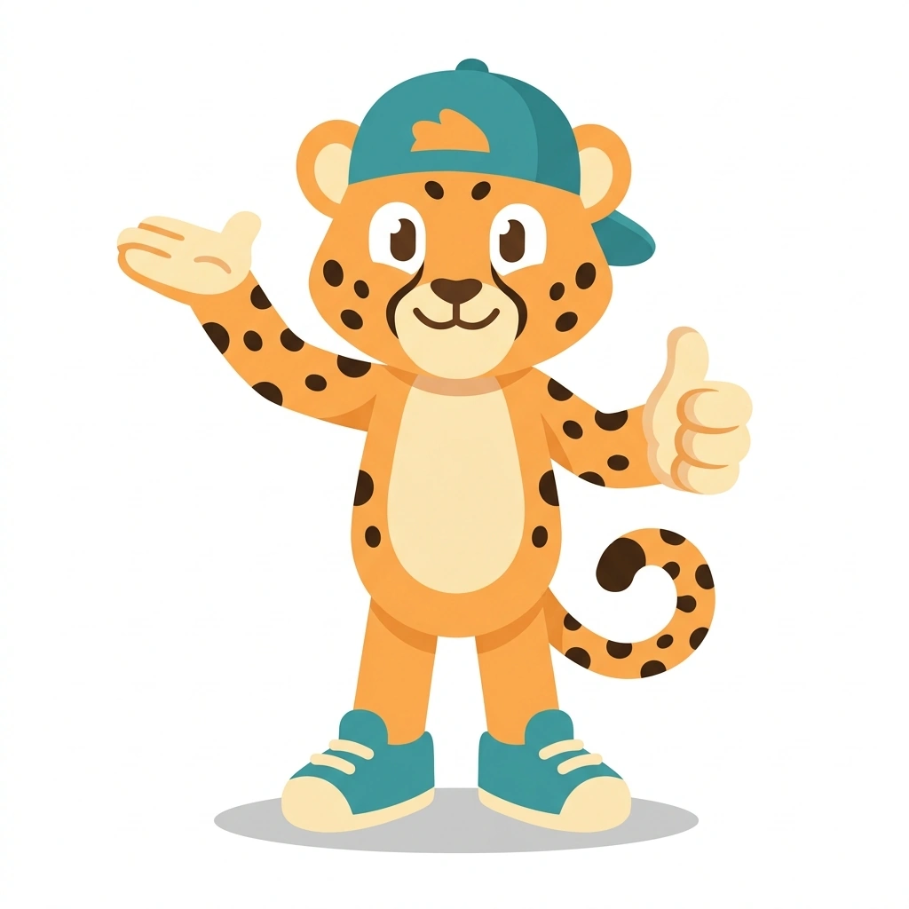 Cody the Cheetah, the guide who teaches the C++: Code, Memory, and Control course