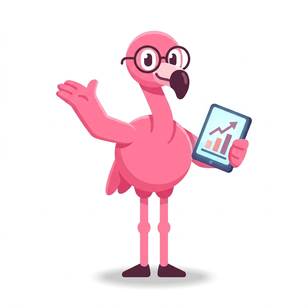 Fiko si Flamingo, the guide who teaches the Meta Ads Berbasis Data course