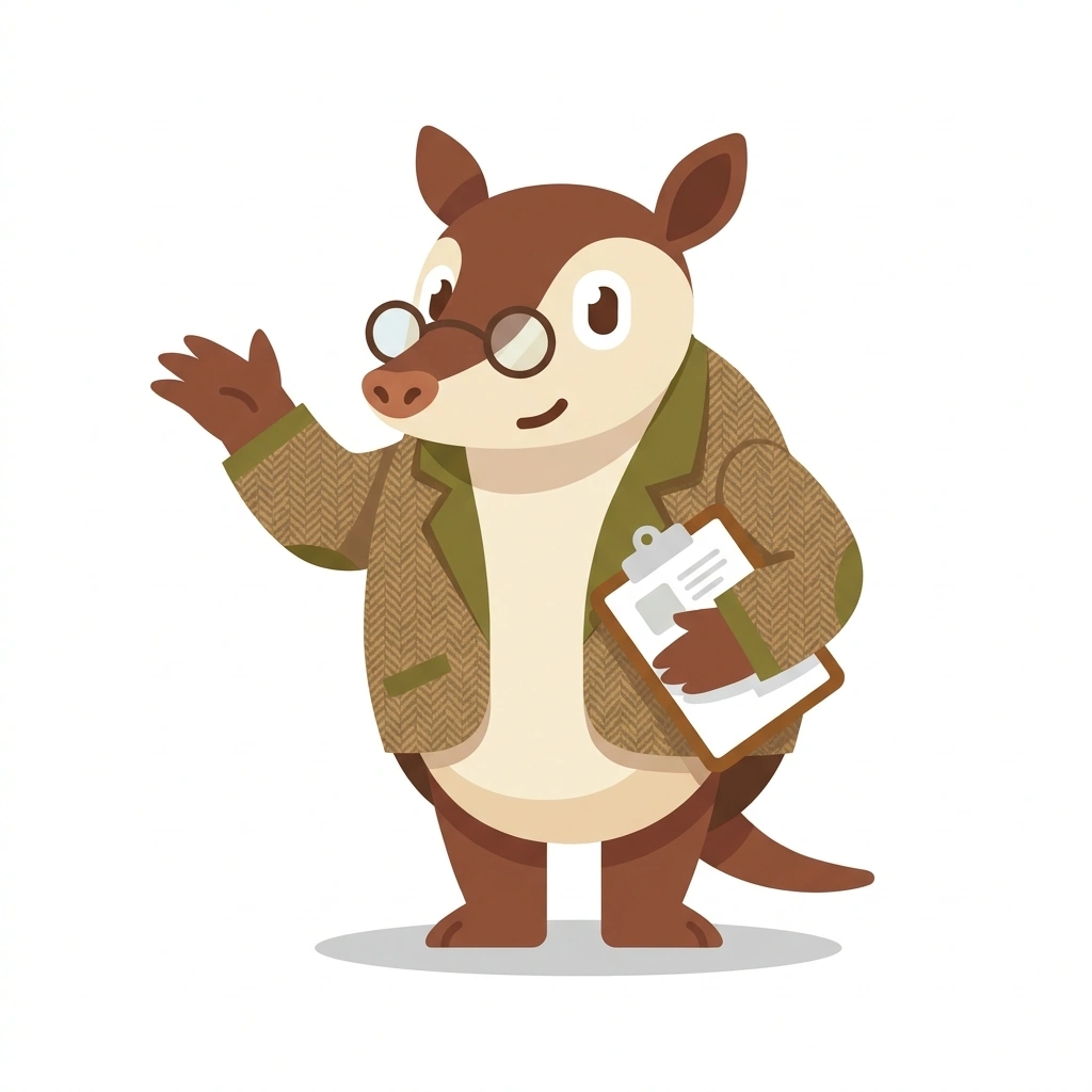 Archie the Armadillo, the guide who teaches the Indiana Jones in Your Poolhouse course