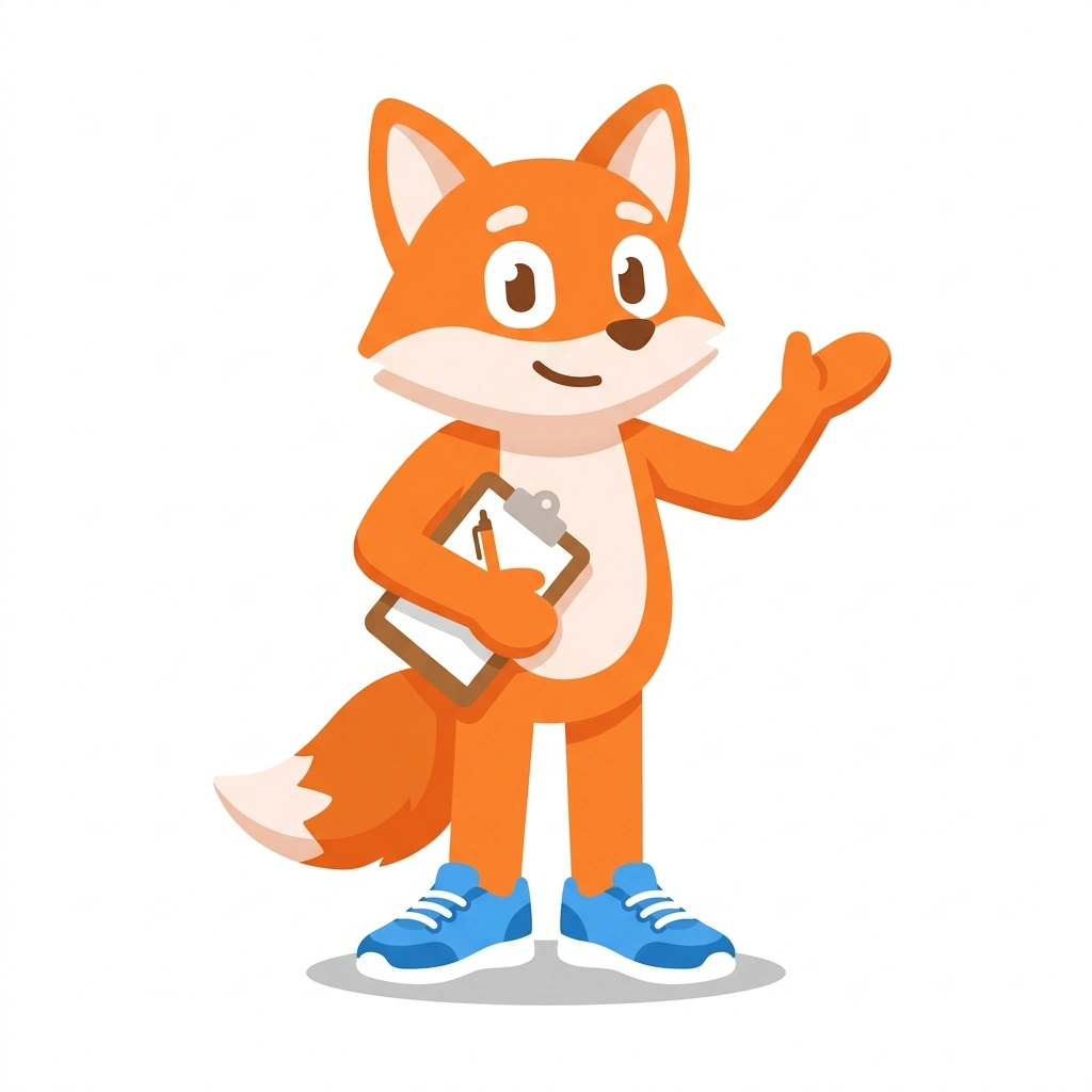 Finley the Fox, the guide who teaches the Sustainable Weight Loss course