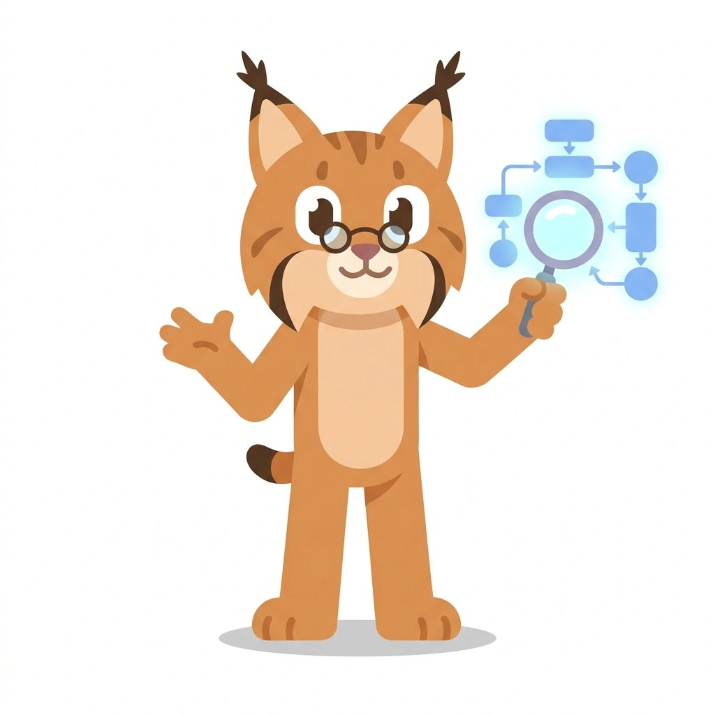 Linus the Lynx, the guide who teaches the Pricing Data Lineage Across Systems course