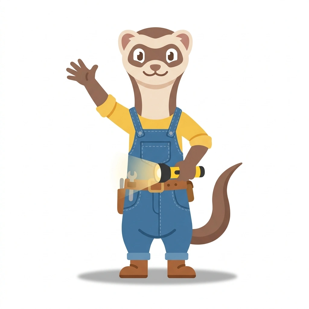Fulgur le Furet, the guide who teaches the Circuits et pannes électriques course