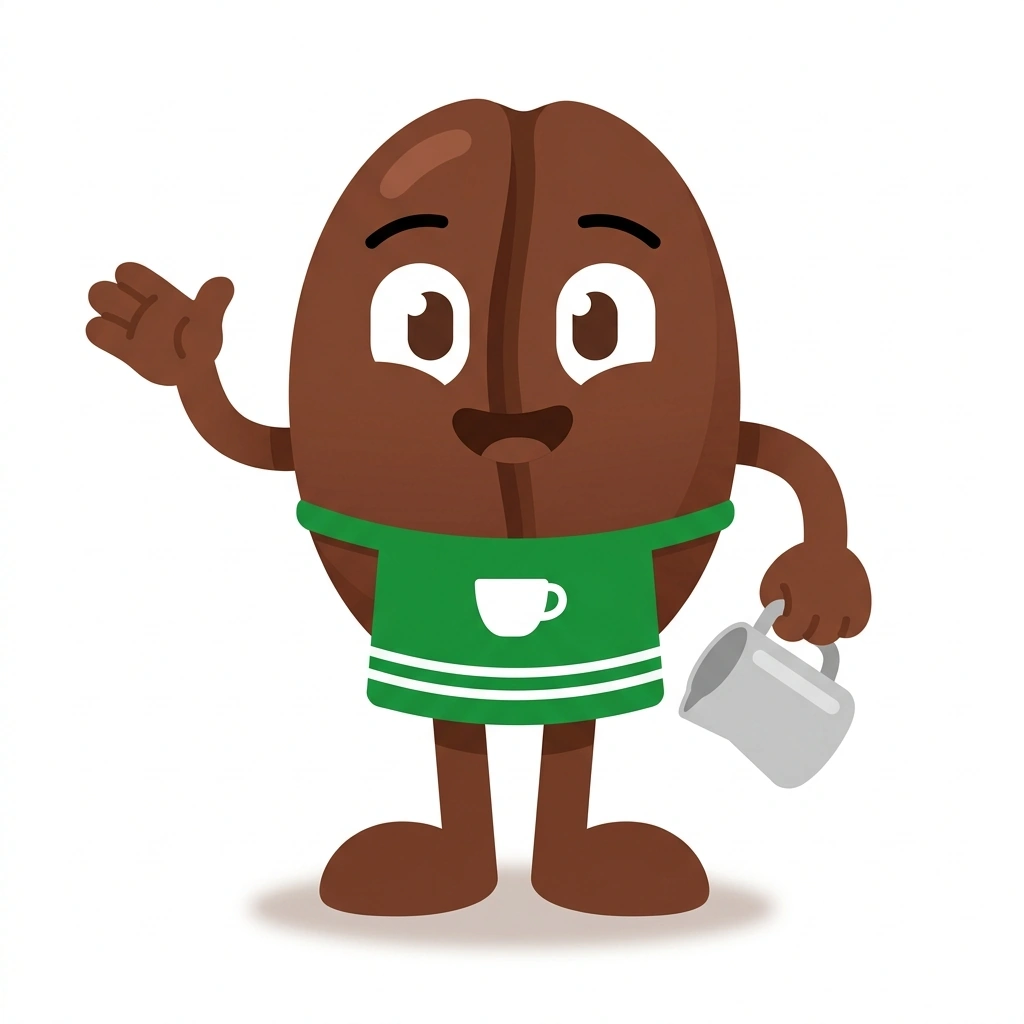 Bennie the Bean, the guide who teaches the Espresso Precision and Texture course