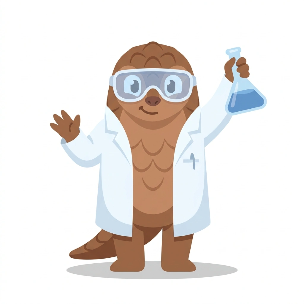 Pippa the Pangolin, the guide who teaches the Pharmaceutical Quality Control course
