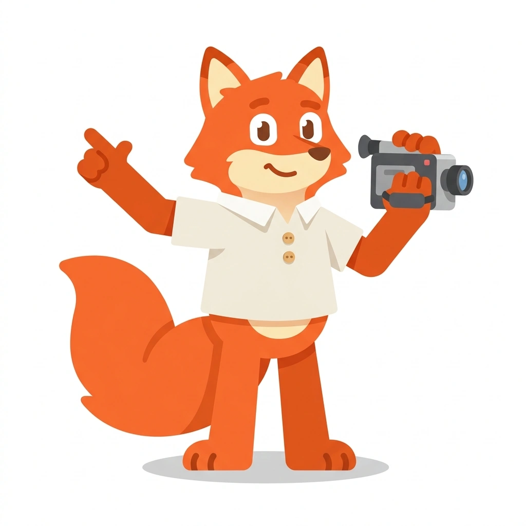 Felix the Fox, the guide who teaches the Building a Media Business course