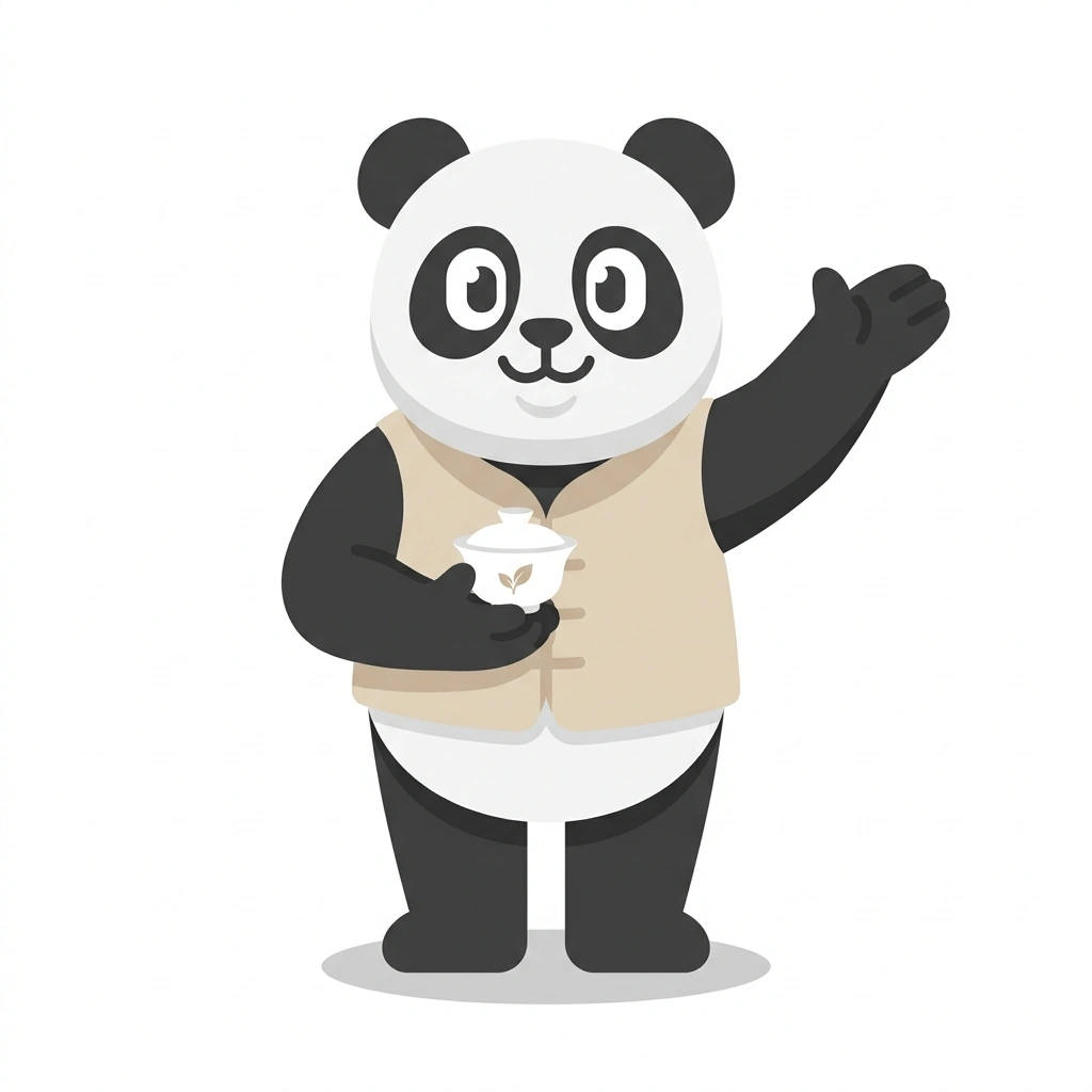 Ping the Panda, the guide who teaches the Gongfu Tea: Ritual and Craft course