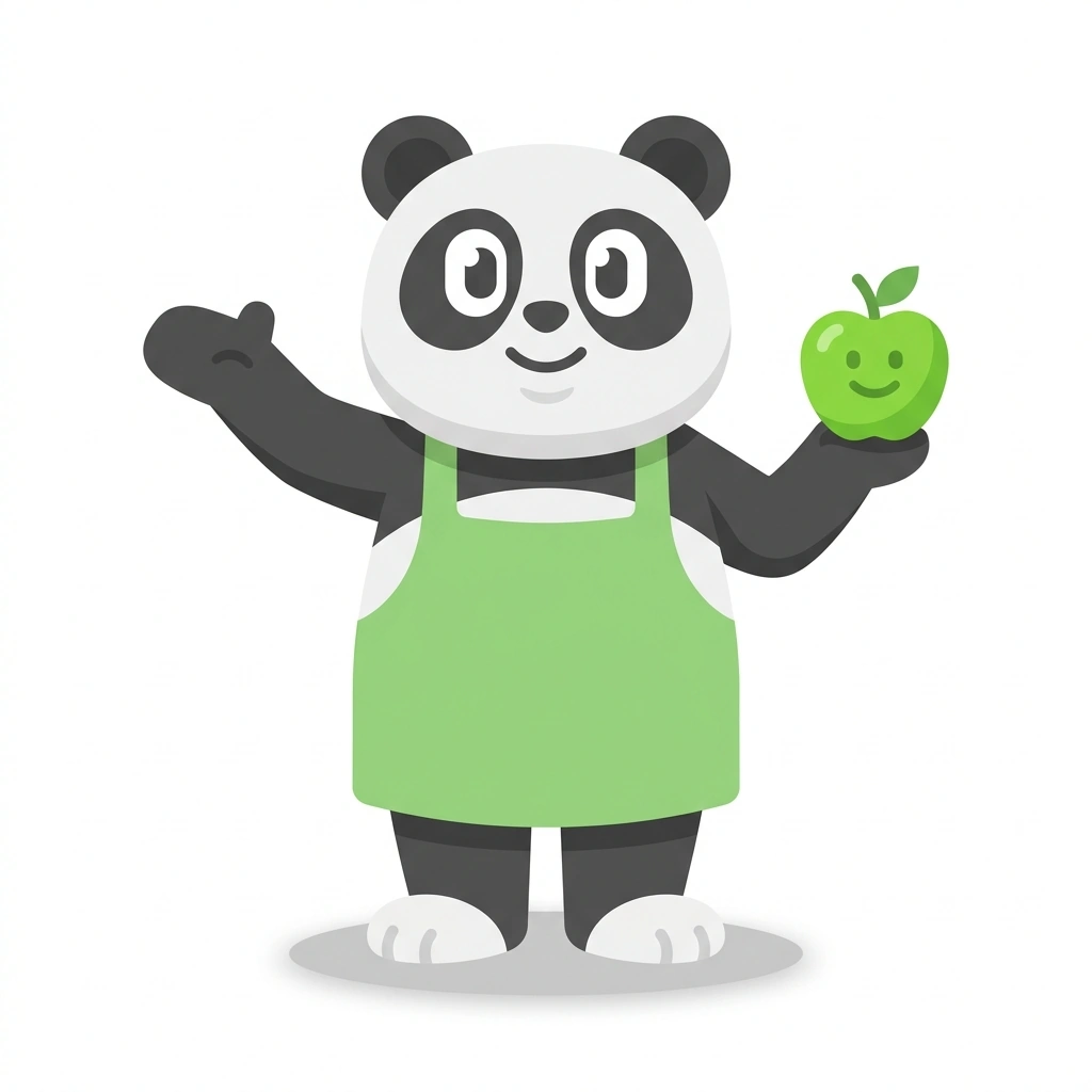 Pippa the Panda, the guide who teaches the Everyday Nutrition course