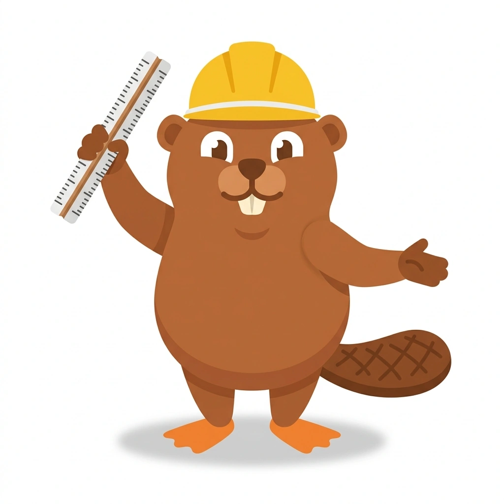 Bram the Beaver, the guide who teaches the Interior Architecture: Space and Surface course