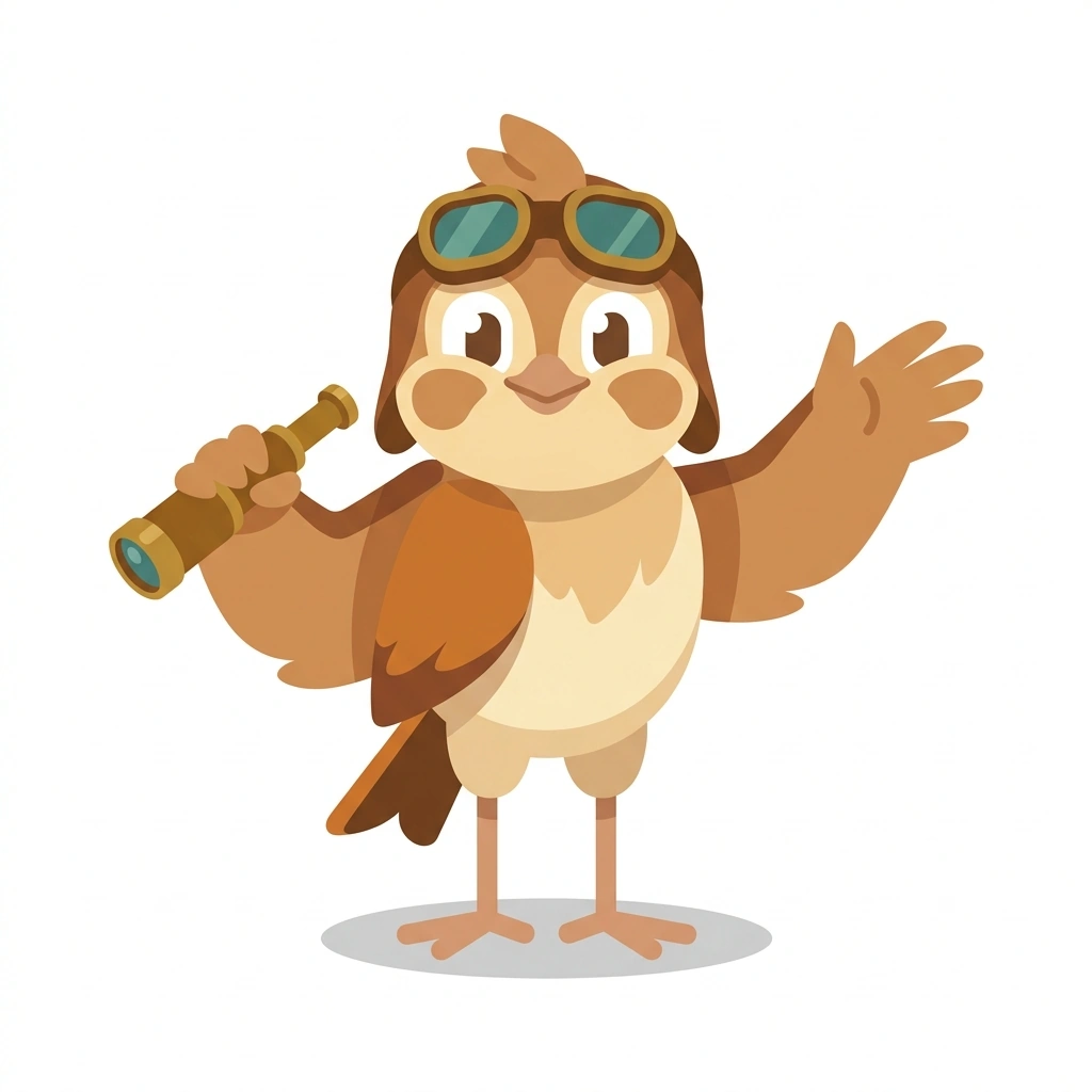 Skyler the Skylark, the guide who teaches the Reading the Open Sky course