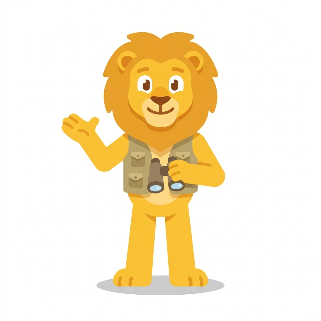 Lennox the Lion, the guide who teaches the The Daily Lives of Wild Lions course