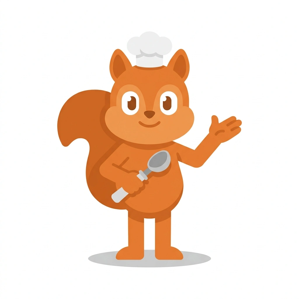 Scoopy the Squirrel, the guide who teaches the The Ninja Creami Craft course