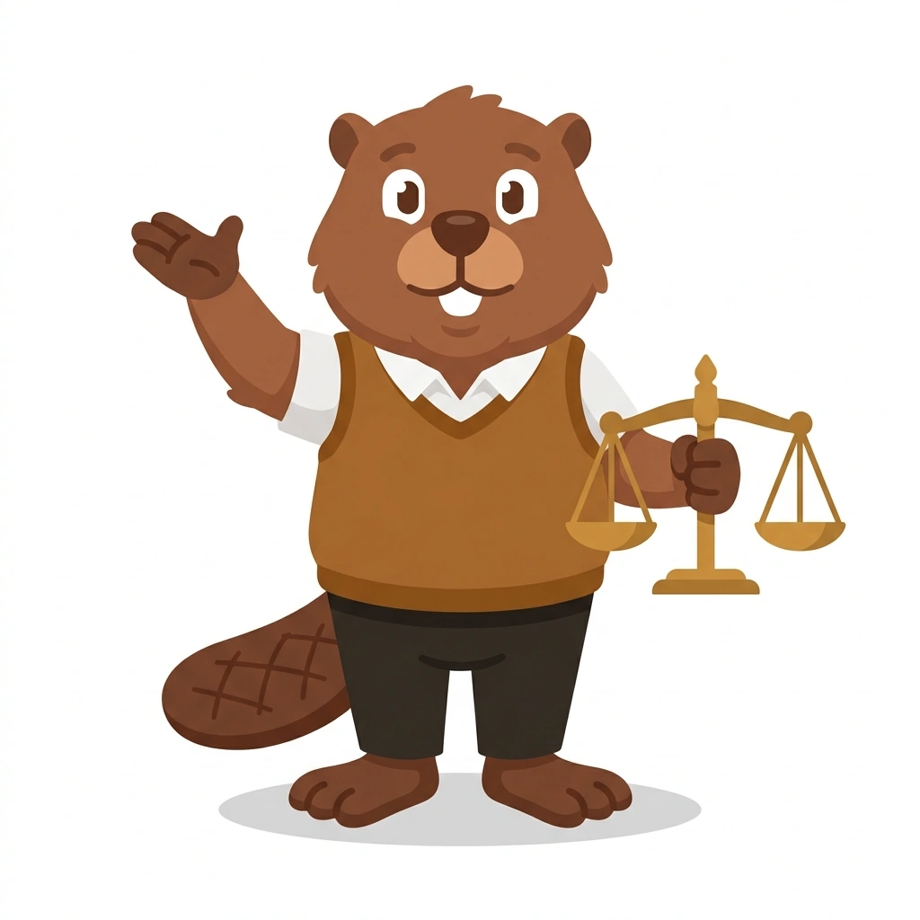 Barnaby the Beaver, the guide who teaches the Capitalism, Socialism, and Communism course