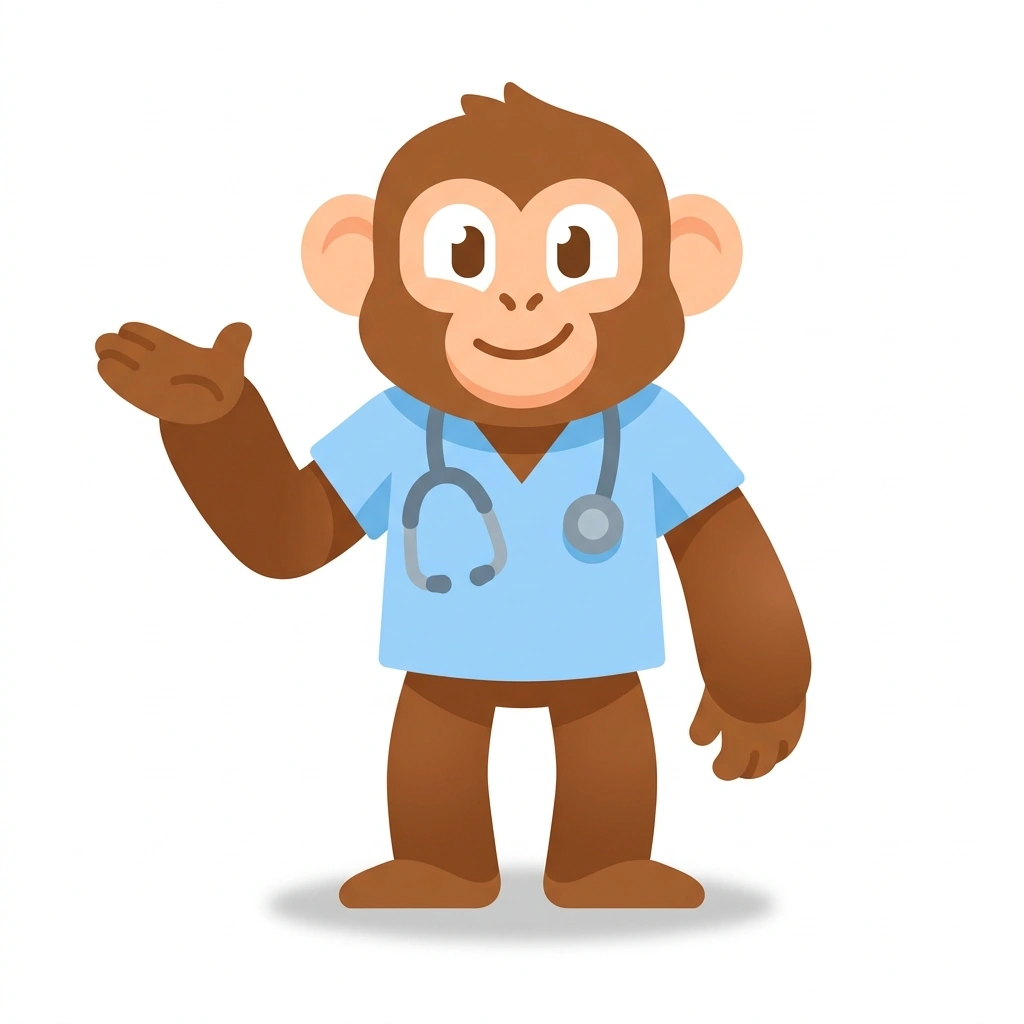 Milo the Macaque, the guide who teaches the Medical Terminology: The Clinical Code course