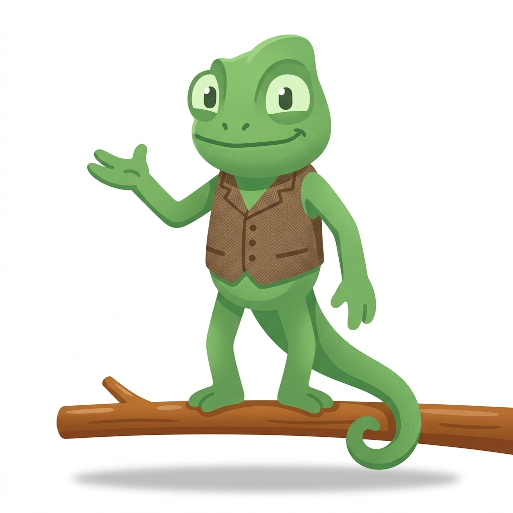 Cyril the Chameleon, the guide who teaches the Conversational Hypnosis for Everyday Influence course