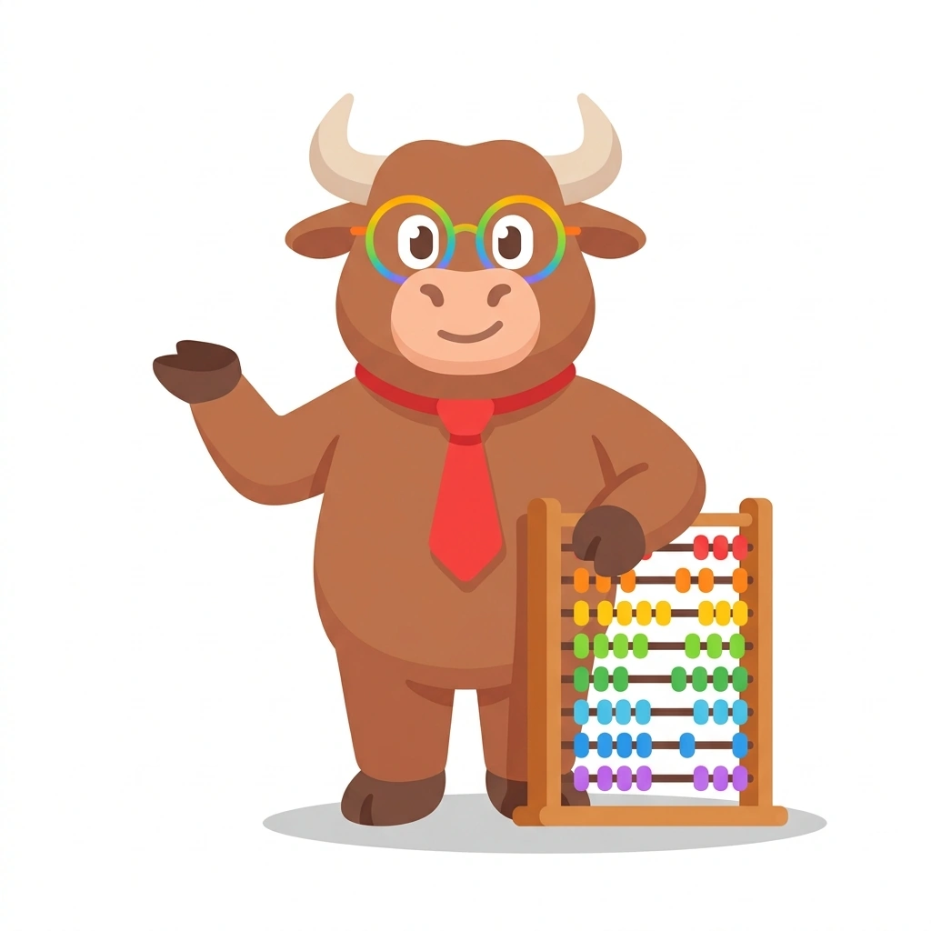 Barnaby the Bull, the guide who teaches the Corporate Finance Math course
