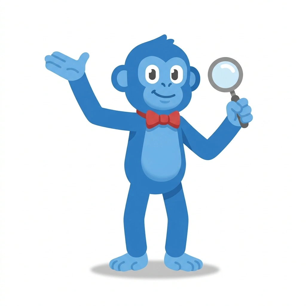 Momo the Marketing Monkey, the guide who teaches the The Secret Life of Brand Mascots course