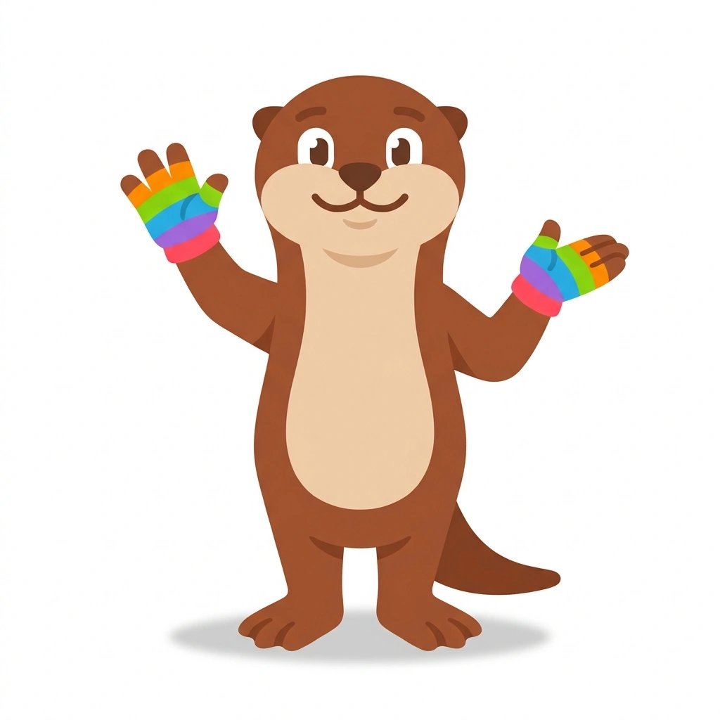Sammy the Sea Otter, the guide who teaches the Everyday ASL Interactions course