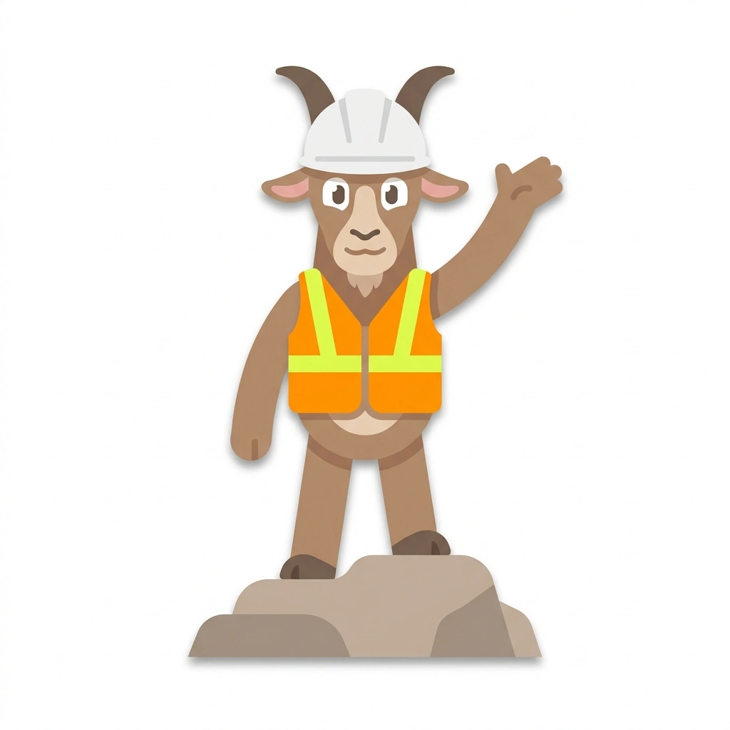 Gage the Grid-Goat, the guide who teaches the Powering the Modern Grid course