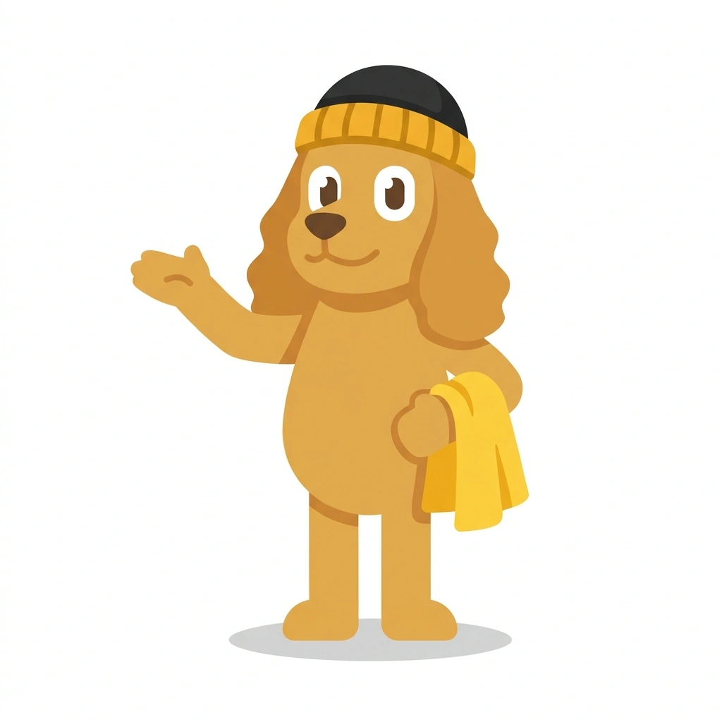 Steely the Spaniel, the guide who teaches the Pittsburgh Steelers course